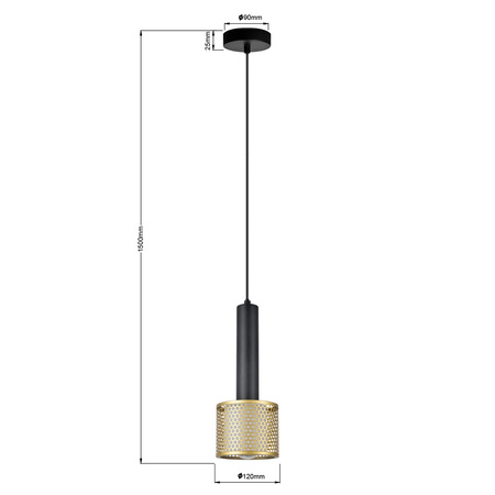 Light prestige Amo 1 lampa wisząca złota LP-0702/1P GD
