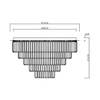 Lampa sufitowa MILANO fi 75cm złota kryształowa 12xE14