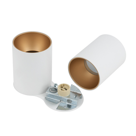 Nowodvorski Lampa punktowa natynkowa podwójna biało złota  EYE TONE