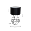 Lampka nocna BASKET BLACK druciana 1xE27 czarna