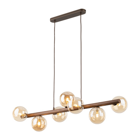 ESTERA WOOD ORZECH BURSZTYN LAMPA WISZĄCA 7XG9