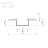 LED P14-3 Profil 2000 mm anod (nr kat 8614302)