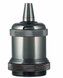 Metalowa oprawka dekoracyjna Loft dla żarówki E27 grafit