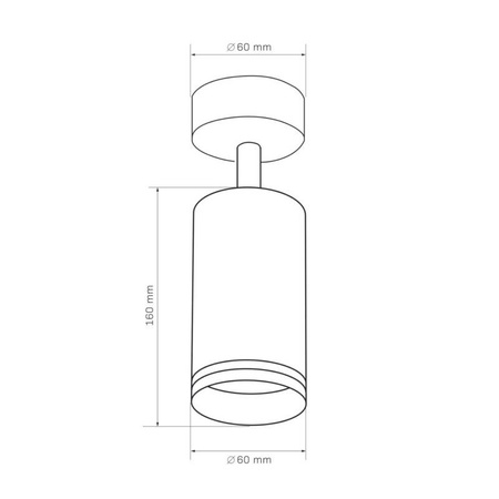 Lampa ścienno-sufitowa PARIS 1 GU10 Czarna
