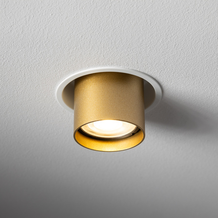 Regulowana lampa podtynkowa MONO SLIDE GU10 biały/złoty Nowodvorski 10798