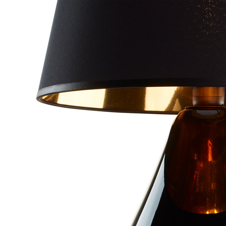 Lampka nocna LACRIMA Black/Gold 1xE27