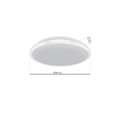 Plafon LED TERMA WHITE 28W Ø360 mm IP44
