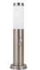 Słupek ogrodowy srebrny okrągły 1xE27 lampa IP44 45cm z czujnikiem ruchu 