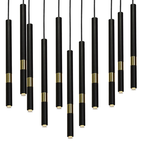 Lampa wisząca MONZA BLACK / GOLD 11xG9 8W