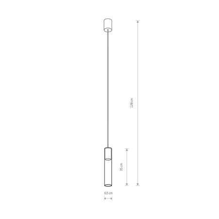 Nowodvorski Lampa wisząca szklana CYLINDER L 