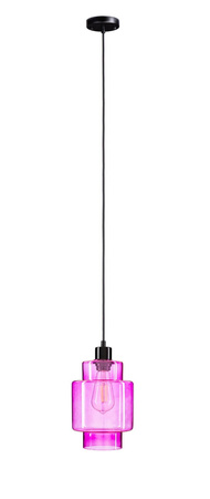 Lampa wisząca szklana różowa nowoczesna EP017