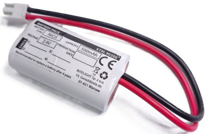 Pakiet akumatorów NiCd 2,4V 500mAh do oprawy Directo S w wersji 1h - L52 x W30 x H15 / 90300