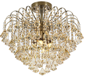 Piękna lampa sufitowa Belweder 4xE14  mosiądz