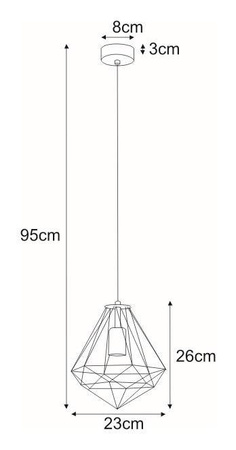 Minimalistyczna, druciana lampa wisząca do jadalni K-4018 z serii MARKO
