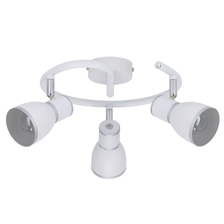 Lampa sufitowa biała/chrom spirala 3xE14 Fido 98-63380