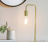 Lampa stołowa E27 złota metalowa industrialna