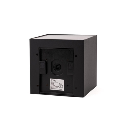 Oprawa Ścienna Solarna V-TAC 9W LED COB Czarna Kostka 15x15cm IP65 Czujnik Ruchu VT-409CCT 3000K-4000K-5000K 800lm