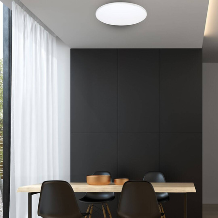 Sollux Lighting Plafon OZZY czarny LED kwadrat