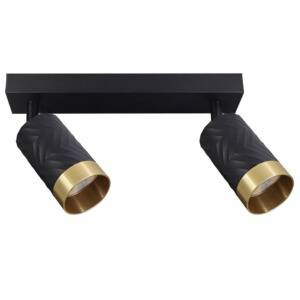 Lampa ścienno-sufitowa ARRAS 2 czarno-złota GU10