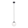 Pojedyncza lampa czarna wisząca z kloszem 14 cm K-4920 z serii SAVOY