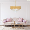Lampa kryształowa wisząca luksusowa żyrandol Luxury WSC013 złota 9xE14 50cm