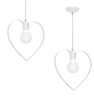 Lampa wisząca AMORE WHITE metalowa 1xE27 biała
