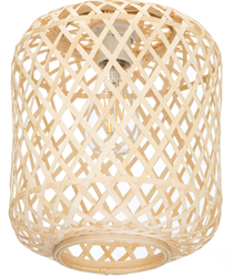 Abażur klosz bambusowy pleciony 25cm podłużny Boho do lampy E27