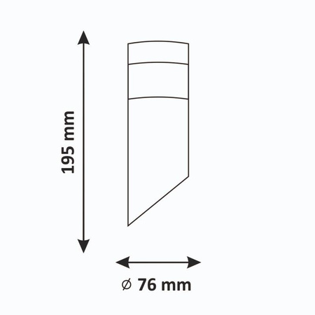 Kinkiet zewnętrzny inox LED CRYSTAL2 skośny satyna 4000K