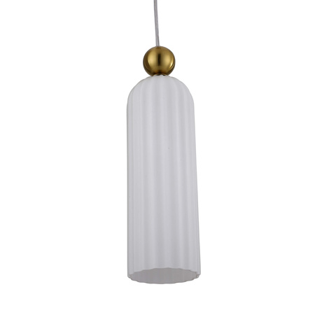 Lampa wisząca Piega 1xE14 biała złota