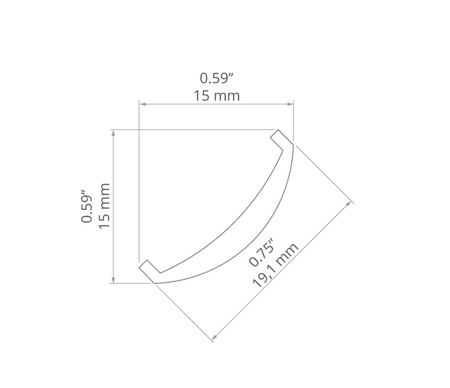 Osłona do profilu KOPROMA-19R mleczna 3m