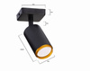 Lampa sufitowa spot light TUBA pojedyncza czarna SR