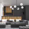 Lampa sufitowa SARIUS Black 6xG9 wysoka