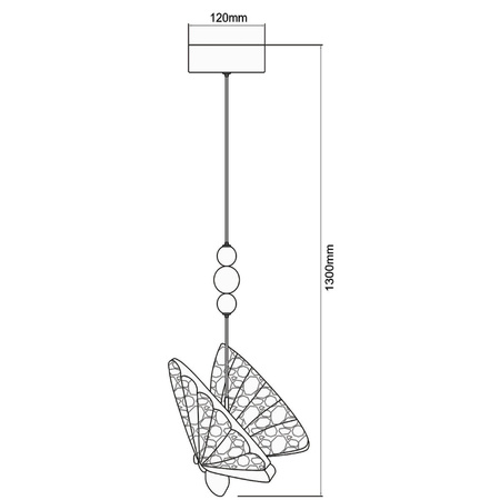 Lampa wisząca 1xLED Kolorowa