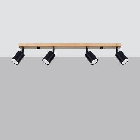 Lampa sufitowa VERDO 4 czarny