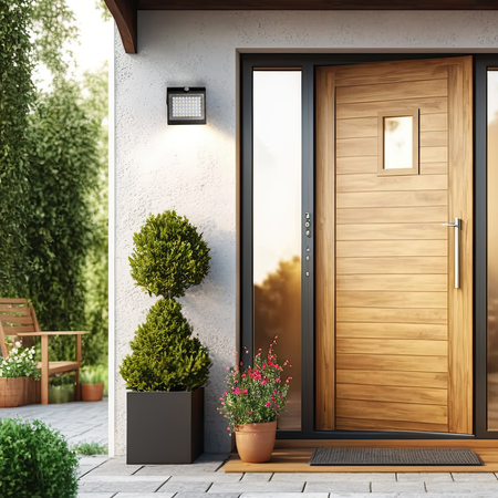 Lampka Solarna elewacyjna Kinkiet z czujnikiem ruchu Butterfly Czarna 3,2W