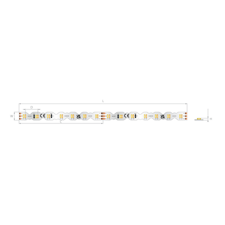 Kluś Taśma LED K-BT27T50-0910-24, 2700K, 673 lm/m, 9.1 W/m, IP20
