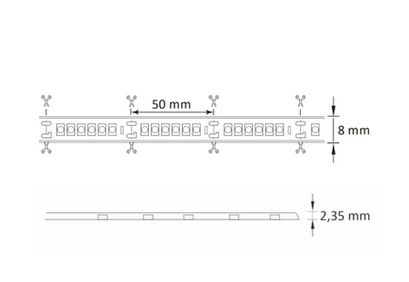 Zestaw taśma LED 24V 3m IP65 4000K zasilacz, włącznik ON/OFF