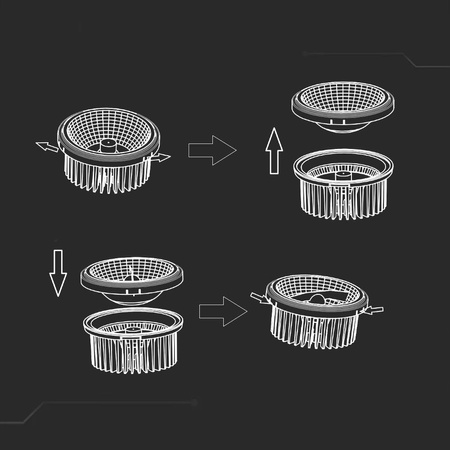 Żarówka LED V-TAC 20W G53 AR111 Wymienny reflektor 40st/20st VT-1121-N 3000K 1700lm