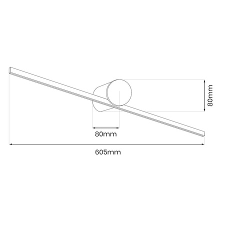 Kinkiet Artist 9W Led 60cm Biały