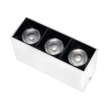 Lampa liniowa natynkowa 9W 4000K biało-czarna JDL-6T