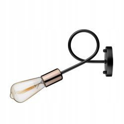 Metalowy kinkiet złoty zawijas 1x E27 nowoczesny