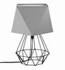 Lampka nocna Diament LOFT  BLACK  abażur szary