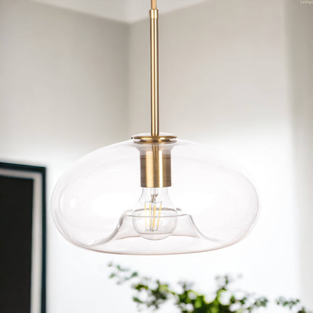 Lampa wisząca szklana przezroczysta PARIS Ufo E27