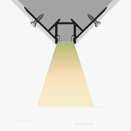 Profil Aluminiowy V-TAC 2mb Anodowany, Klosz Mleczny, Do gipsowania, Narożny zewnętrzny VT-8103