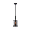 Lampa wisząca Jonera czarna 1xE27 klosz dymiony 31-08428
