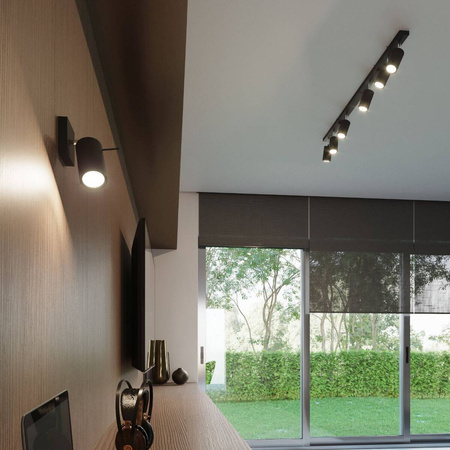 Kinkiet Led Kwadrat Czarny 14W 4000K