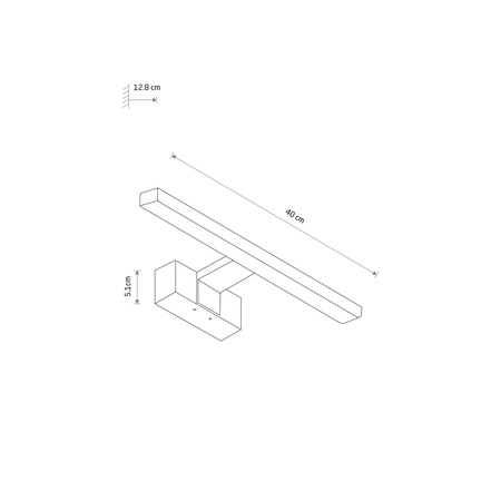 Kinkiet CEZANNE S 40cm LED 8W 4000K IP44 biały Nowodvorski Lighting 106683