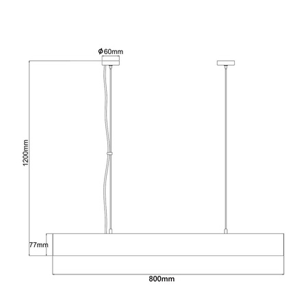 Lampa wisząca Mira M LED CCT Tuya czarna LP-1201/1P M BK Smart