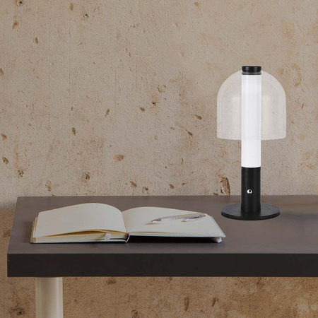 Lampka Biurkowa Nocna V-TAC 2W LED 30cm Ładowanie USB Ściemnianie Czarna VT-1056 3000K 100lm