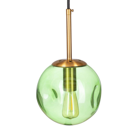 Kinkiet metalowy szklana kula LAVA GREEN